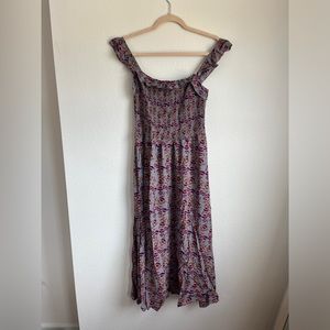 Natural Life Ruffly Smocked Midi Dress